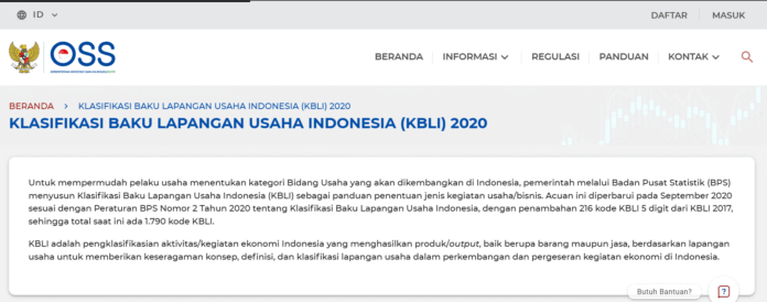 Penambahan Klasifikasi Baku Lapangan Usaha